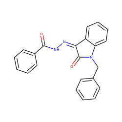 O=C(N/N=C1\C(=O)N(Cc2ccccc2)c2ccccc21)c1ccccc1 ZINC000100701391