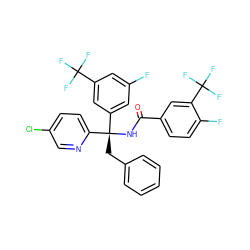 O=C(N[C@@](Cc1ccccc1)(c1cc(F)cc(C(F)(F)F)c1)c1ccc(Cl)cn1)c1ccc(F)c(C(F)(F)F)c1 ZINC000115424425