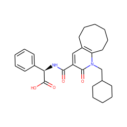 O=C(N[C@@H](C(=O)O)c1ccccc1)c1cc2c(n(CC3CCCCC3)c1=O)CCCCCC2 ZINC000084632068