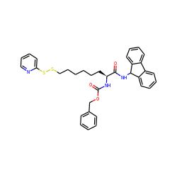 O=C(N[C@@H](CCCCCCSSc1ccccn1)C(=O)NC1c2ccccc2-c2ccccc21)OCc1ccccc1 ZINC000084619828