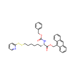 O=C(N[C@@H](CCCCCCSSc1ccccn1)C(=O)OCc1c2ccccc2cc2ccccc12)OCc1ccccc1 ZINC000084617049