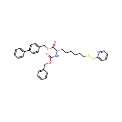 O=C(N[C@@H](CCCCCCSSc1ccccn1)C(=O)OCc1ccc(-c2ccccc2)cc1)OCc1ccccc1 ZINC000084619826