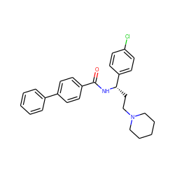 O=C(N[C@@H](CCN1CCCCC1)c1ccc(Cl)cc1)c1ccc(-c2ccccc2)cc1 ZINC000045287322