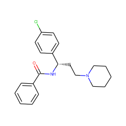 O=C(N[C@@H](CCN1CCCCC1)c1ccc(Cl)cc1)c1ccccc1 ZINC000045300367