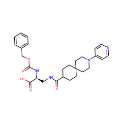 O=C(N[C@@H](CNC(=O)C1CCC2(CC1)CCN(c1ccncc1)CC2)C(=O)O)OCc1ccccc1 ZINC000028755605