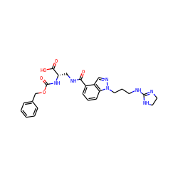 O=C(N[C@@H](CNC(=O)c1cccc2c1cnn2CCCNC1=NCCN1)C(=O)O)OCc1ccccc1 ZINC000013803679