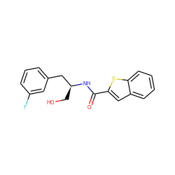 O=C(N[C@@H](CO)Cc1cccc(F)c1)c1cc2ccccc2s1 ZINC000049072303
