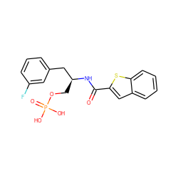 O=C(N[C@@H](COP(=O)(O)O)Cc1cccc(F)c1)c1cc2ccccc2s1 ZINC000034545178