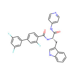 O=C(N[C@@H](Cc1c[nH]c2ccccc12)C(=O)Nc1ccncc1)c1ccc(-c2cc(F)cc(F)c2)cc1F ZINC000096930121