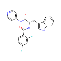 O=C(N[C@@H](Cc1c[nH]c2ccccc12)C(=O)Nc1ccncc1)c1ccc(F)cc1F ZINC000096931543