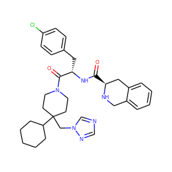 O=C(N[C@@H](Cc1ccc(Cl)cc1)C(=O)N1CCC(Cn2cncn2)(C2CCCCC2)CC1)[C@H]1Cc2ccccc2CN1 ZINC000027523473