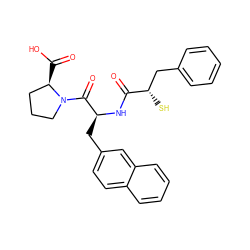 O=C(N[C@@H](Cc1ccc2ccccc2c1)C(=O)N1CCC[C@H]1C(=O)O)[C@@H](S)Cc1ccccc1 ZINC000027849093