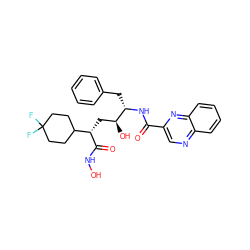 O=C(N[C@@H](Cc1ccccc1)[C@@H](O)C[C@H](C(=O)NO)C1CCC(F)(F)CC1)c1cnc2ccccc2n1 ZINC000026283662