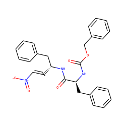 O=C(N[C@@H](Cc1ccccc1)C(=O)N[C@H](/C=C/[N+](=O)[O-])Cc1ccccc1)OCc1ccccc1 ZINC001772571365