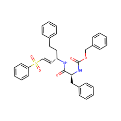 O=C(N[C@@H](Cc1ccccc1)C(=O)N[C@H](/C=C/S(=O)(=O)c1ccccc1)CCc1ccccc1)OCc1ccccc1 ZINC000096928212