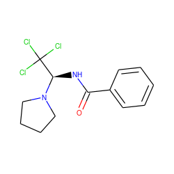 O=C(N[C@@H](N1CCCC1)C(Cl)(Cl)Cl)c1ccccc1 ZINC000019990377