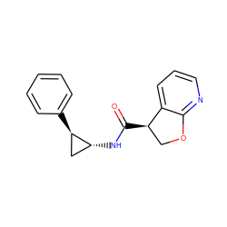 O=C(N[C@@H]1C[C@H]1c1ccccc1)[C@@H]1COc2ncccc21 ZINC000205623158