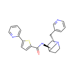 O=C(N[C@@H]1C2CCN(CC2)[C@H]1Cc1cccnc1)c1ccc(-c2ccccn2)s1 ZINC000035848117