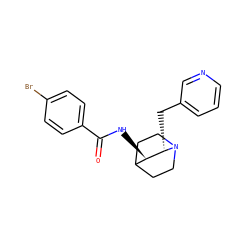 O=C(N[C@@H]1C2CCN(CC2)[C@H]1Cc1cccnc1)c1ccc(Br)cc1 ZINC000038268244