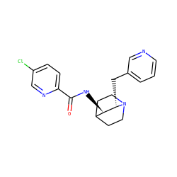 O=C(N[C@@H]1C2CCN(CC2)[C@H]1Cc1cccnc1)c1ccc(Cl)cn1 ZINC000095578755
