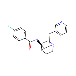 O=C(N[C@@H]1C2CCN(CC2)[C@H]1Cc1cccnc1)c1ccc(F)cc1 ZINC000034634526