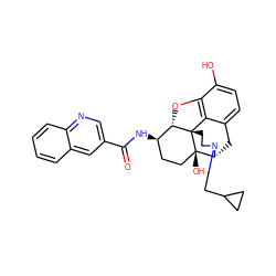 O=C(N[C@@H]1CC[C@@]2(O)[C@H]3Cc4ccc(O)c5c4[C@@]2(CCN3CC2CC2)[C@H]1O5)c1cnc2ccccc2c1 ZINC000040428768