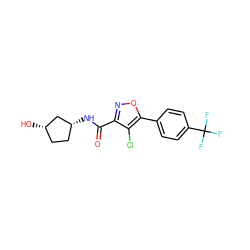 O=C(N[C@@H]1CC[C@H](O)C1)c1noc(-c2ccc(C(F)(F)F)cc2)c1Cl ZINC000066073992