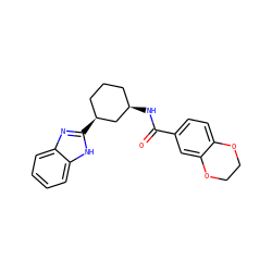 O=C(N[C@@H]1CCC[C@H](c2nc3ccccc3[nH]2)C1)c1ccc2c(c1)OCCO2 ZINC000084709026