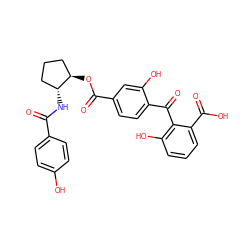 O=C(N[C@@H]1CCC[C@H]1OC(=O)c1ccc(C(=O)c2c(O)cccc2C(=O)O)c(O)c1)c1ccc(O)cc1 ZINC000013474180