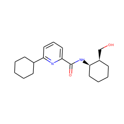 O=C(N[C@@H]1CCCC[C@@H]1CO)c1cccc(C2CCCCC2)n1 ZINC000207732153