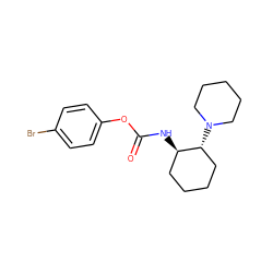 O=C(N[C@@H]1CCCC[C@H]1N1CCCCC1)Oc1ccc(Br)cc1 ZINC000084728780