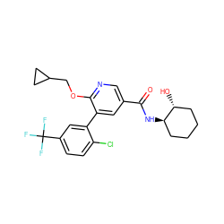 O=C(N[C@@H]1CCCC[C@H]1O)c1cnc(OCC2CC2)c(-c2cc(C(F)(F)F)ccc2Cl)c1 ZINC000103247914