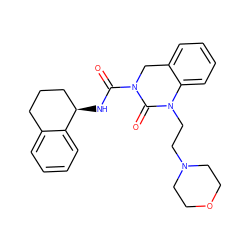 O=C(N[C@@H]1CCCc2ccccc21)N1Cc2ccccc2N(CCN2CCOCC2)C1=O ZINC000040424297