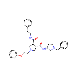 O=C(N[C@@H]1CCN(Cc2ccccc2)C1)[C@@H]1CN(CCOc2ccccc2)C[C@@H]1C(=O)NCCc1ccccc1 ZINC000084705934