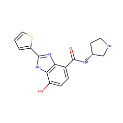 O=C(N[C@@H]1CCNC1)c1ccc(O)c2[nH]c(-c3cccs3)nc12 ZINC000118676016