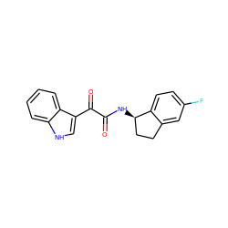 O=C(N[C@@H]1CCc2cc(F)ccc21)C(=O)c1c[nH]c2ccccc12 ZINC000040430093