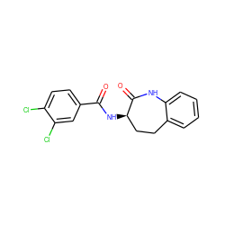 O=C(N[C@@H]1CCc2ccccc2NC1=O)c1ccc(Cl)c(Cl)c1 ZINC000013587879