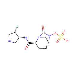 O=C(N[C@@H]1CNC[C@@H]1F)[C@@H]1CC[C@@H]2CN1C(=O)N2OS(=O)(=O)O ZINC000096168578