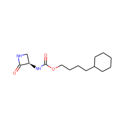 O=C(N[C@@H]1CNC1=O)OCCCCC1CCCCC1 ZINC000219480463