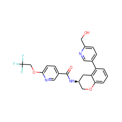 O=C(N[C@@H]1COc2cccc(-c3ccc(CO)nc3)c2C1)c1ccc(OCC(F)(F)F)nc1 ZINC000084688779