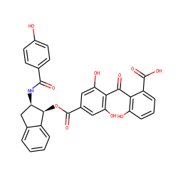 O=C(N[C@@H]1Cc2ccccc2[C@@H]1OC(=O)c1cc(O)c(C(=O)c2c(O)cccc2C(=O)O)c(O)c1)c1ccc(O)cc1 ZINC000028094370