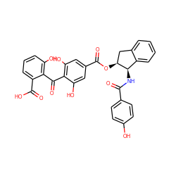 O=C(N[C@@H]1c2ccccc2C[C@@H]1OC(=O)c1cc(O)c(C(=O)c2c(O)cccc2C(=O)O)c(O)c1)c1ccc(O)cc1 ZINC000028106787