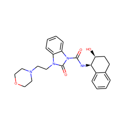 O=C(N[C@@H]1c2ccccc2CC[C@@H]1O)n1c(=O)n(CCN2CCOCC2)c2ccccc21 ZINC000040956562