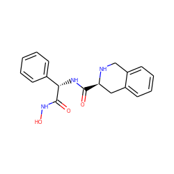 O=C(N[C@H](C(=O)NO)c1ccccc1)[C@@H]1Cc2ccccc2CN1 ZINC000072104615