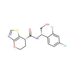 O=C(N[C@H](CO)c1ccc(Cl)cc1Cl)[C@@H]1CCOc2ncsc21 ZINC000220879868