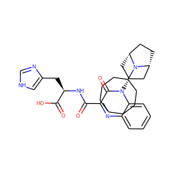 O=C(N[C@H](Cc1c[nH]cn1)C(=O)O)c1nc2ccccc2n([C@@H]2C[C@@H]3CC[C@H](C2)N3C2CCCCCCC2)c1=O ZINC000114709496