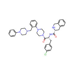 O=C(N[C@H](Cc1ccc(Cl)cc1)C(=O)N1CCN(c2ccccc2CN2CCN(c3ccccc3)CC2)CC1)[C@H]1Cc2ccccc2CN1 ZINC000028374219