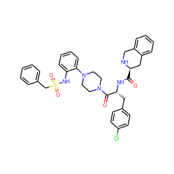 O=C(N[C@H](Cc1ccc(Cl)cc1)C(=O)N1CCN(c2ccccc2NS(=O)(=O)Cc2ccccc2)CC1)[C@@H]1Cc2ccccc2CN1 ZINC000028343348