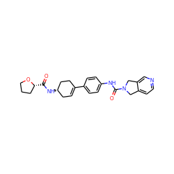 O=C(N[C@H]1CC=C(c2ccc(NC(=O)N3Cc4ccncc4C3)cc2)CC1)[C@@H]1CCCO1 ZINC000166158217