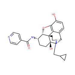 O=C(N[C@H]1CC[C@@]2(O)[C@H]3Cc4ccc(O)c5c4[C@@]2(CCN3CC2CC2)[C@H]1O5)c1ccncc1 ZINC000040914682